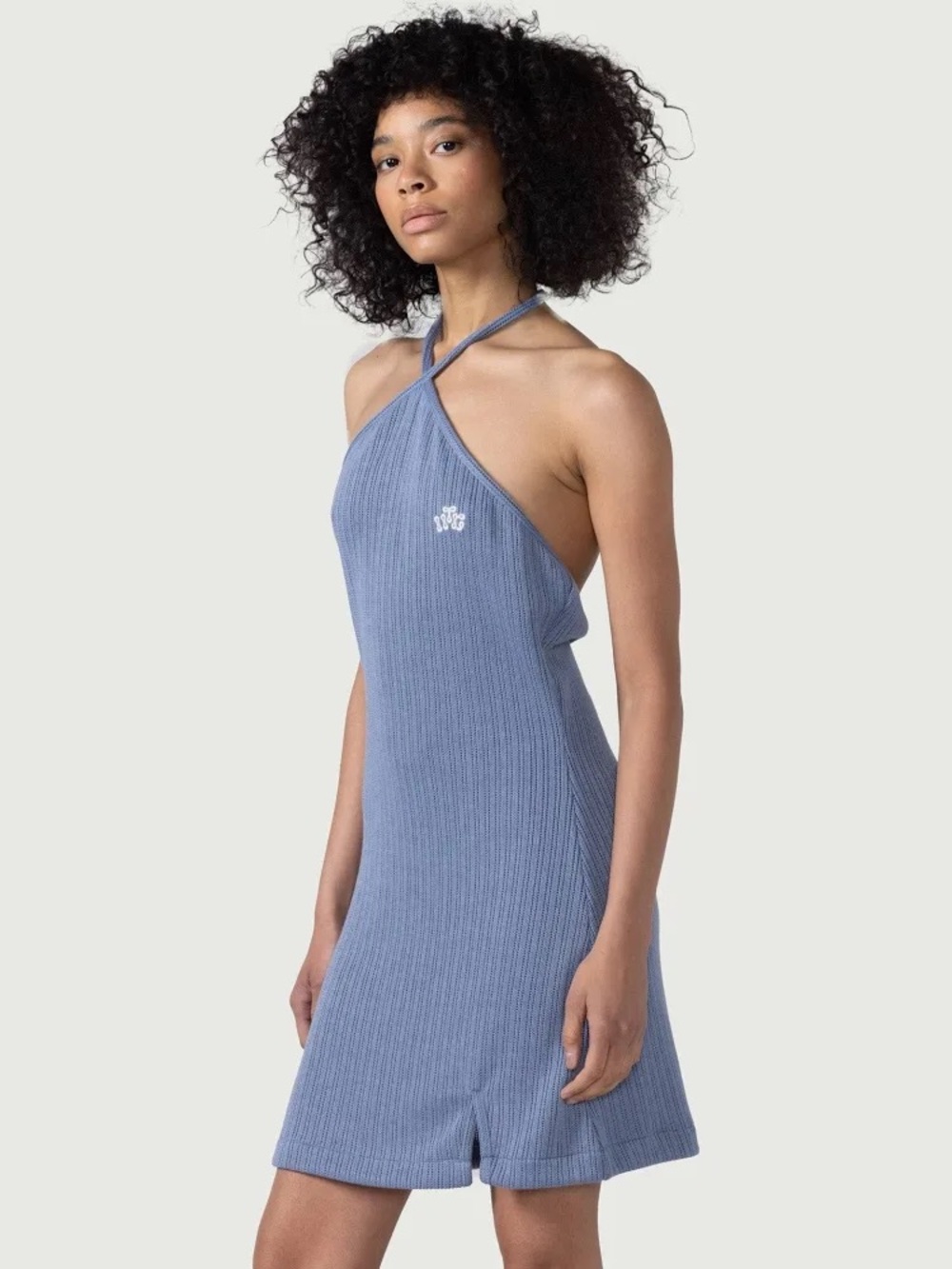 Honor the Gift Womens Halter Knit Dress Blue Small Periwinkle Vacation Beach